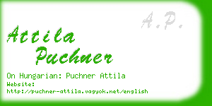 attila puchner business card